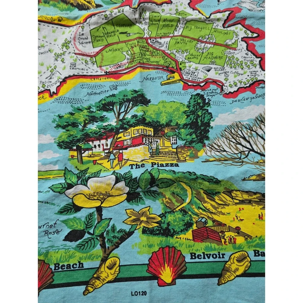 Tea towel‎ Hern Island 27x19, colorful, bright, hanging hook, 100% cotton